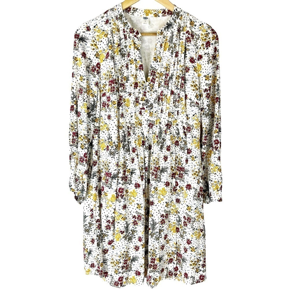 Old Navy White Floral Long Sleeve Cottagecore Dress‎